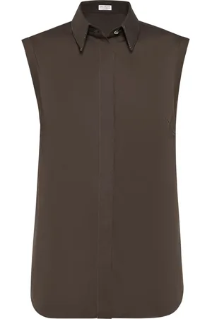 Brunello Cucinelli Chemise à ornements métalliques