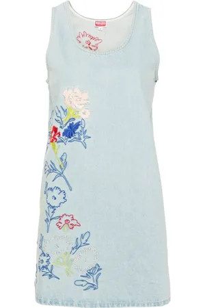 Kenzo Robe à broderie Drawn Flowers