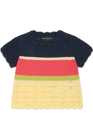 Emporio Armani Haut en crochet à rayures