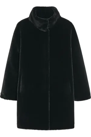 Apparis Manteau en fourrure artificielle à col montant
