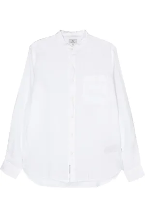 Woolrich Chemise en lin à col officier
