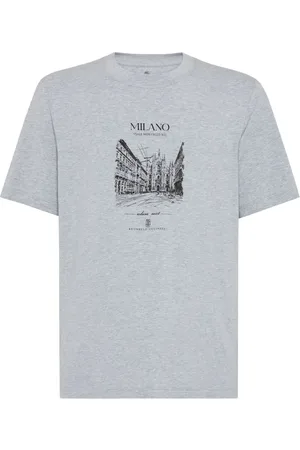 Brunello Cucinelli T-shirt Milano à imprimé graphique