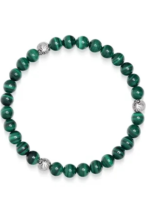 Nialaya Bracelet à perles en malachite 6 mm