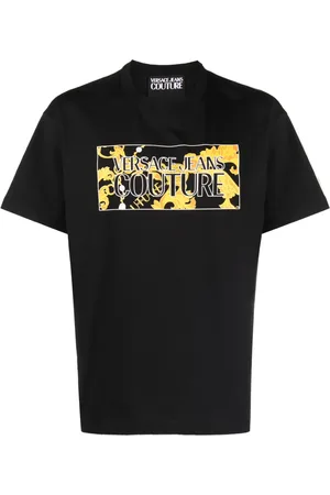 VERSACE T-shirt en coton à logo imprimé