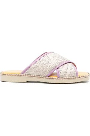 Hogan Claquettes 660 en raphia tressé