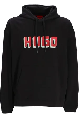 HUGO BOSS Hoodie en coton à logo imprimé