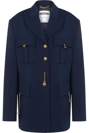 Moschino Manteau à revers crantés