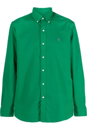 Ralph Lauren Chemise en coton à logo Polo Pony brodé