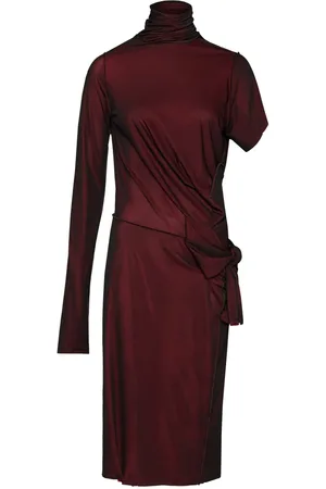 Maison Margiela Robe mi-longue asymétrique à fronces