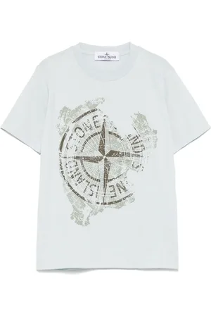 Stone Island T-shirt à motif Compass