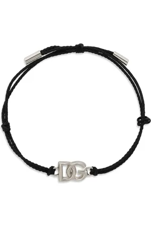Dolce & Gabbana Bracelet en cordes à breloque logo DG