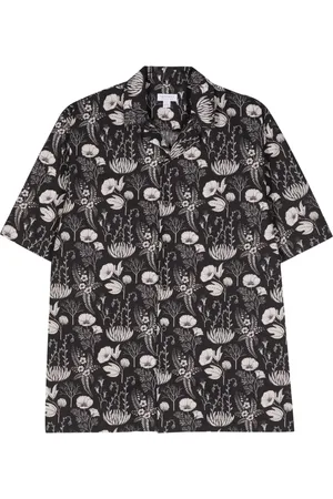 Sunspel Chemise en coton à fleurs