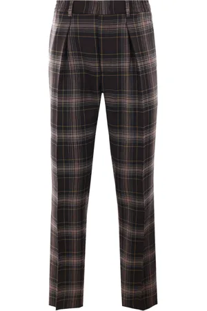 Fendi Pantalon à motif tartan