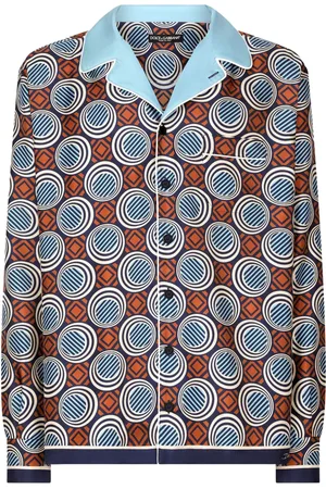 Dolce & Gabbana Chemise en soie à imprimé géométrique