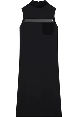 Courrèges Robe en sergé à bretelles