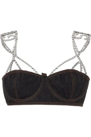 GCDS Soutien-gorge Chocker en jean