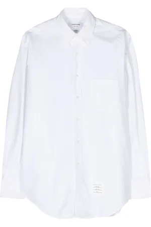 Thom Browne Chemise en coton à patch logo