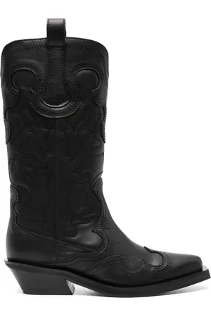 Ganni Bottines à empiècements contrastants