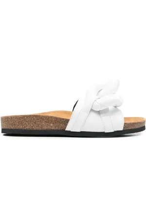 J.W.Anderson Claquettes en cuir à détail de chaîne