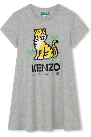 Kenzo Robe en coton à logo imprimé