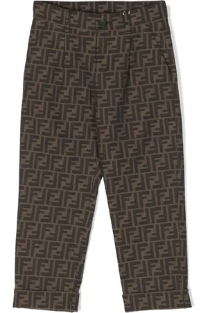 Fendi Pantalon à logo brodé