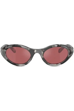Diesel Lunettes de soleil ovales à imprimé camouflage