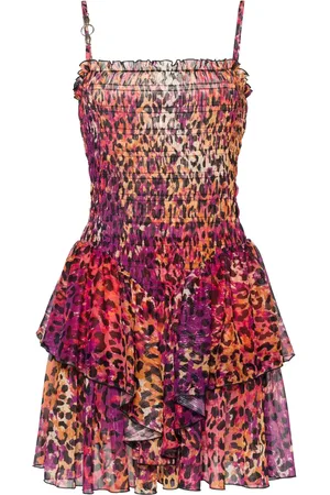 Roberto Cavalli Robe mi-longue à imprimé léopard
