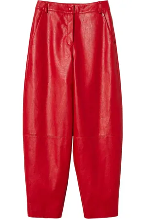 Twin-Set Pantalon en cuir artificiel à coupe fuselée