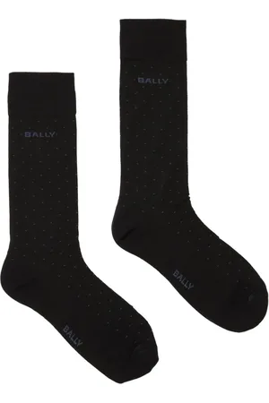 Bally Chausettes à logo en intarsia