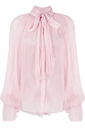 Atu Body Couture Blouse en lin à col lavallière
