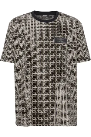 Balmain T-shirt à motif monogrammé en jacquard