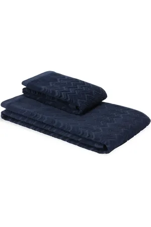 Missoni Lot de deux serviettes Chalk