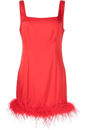 KITRI Robe courte Edina à détail de plumes