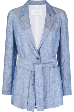 Fabiana Filippi Blazer en lin à taille ceinturée