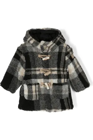 Il gufo Manteau texturé à carreaux