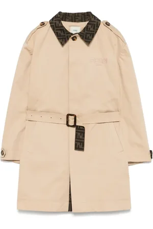 Fendi Manteau à logo brodé