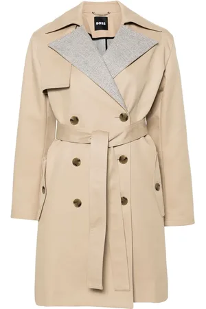 HUGO BOSS Trench à motif Prince de Galles