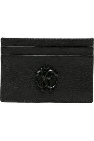 Roberto Cavalli Porte-cartes en cuir à plaque logo