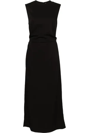 Totême Robe sans manches mi-longue à taille nouée