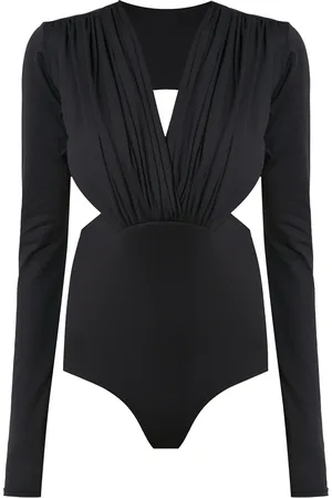 AMIR SLAMA Long sleeved bodysuit with cut details