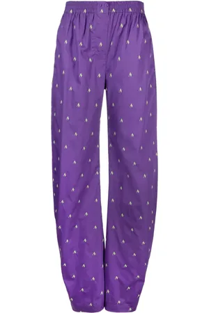 The Attico Pantalon ample à logo imprimé