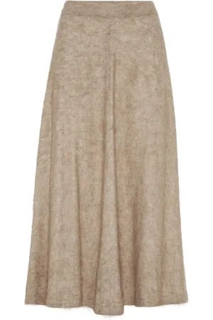 Brunello Cucinelli Jupe mi-longue à taille haute