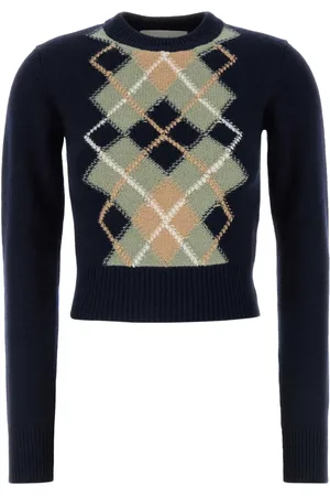 Ami Pull à losanges en jacquard