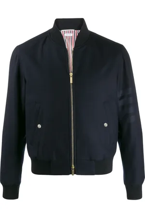 Thom Browne Veste bomber en flanelle à 4 bandes