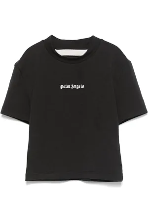 Palm Angels T-shirt crop à logo brodé