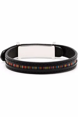 Paul Smith Bracelet en cuir à motif Artist Stripe