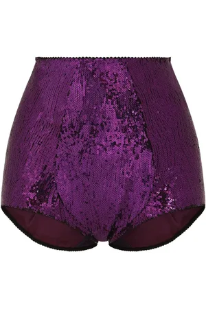 Dolce & Gabbana Culotte brodée de sequins à taille haute
