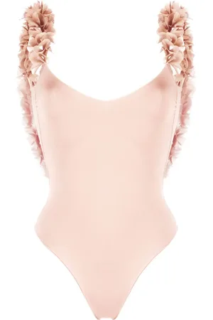 LA REVECHE Maillot de bain à fleurs appliquées