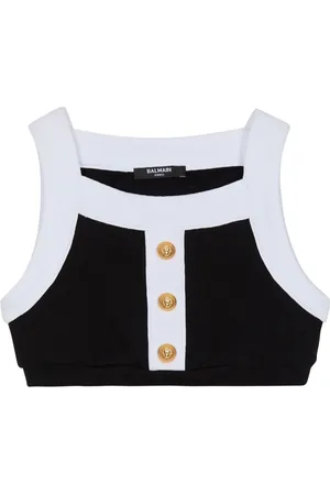 Balmain Haut bicolore en coton