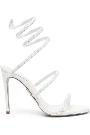RENE CAOVILLA Sandales en cuir à ornements en cristal